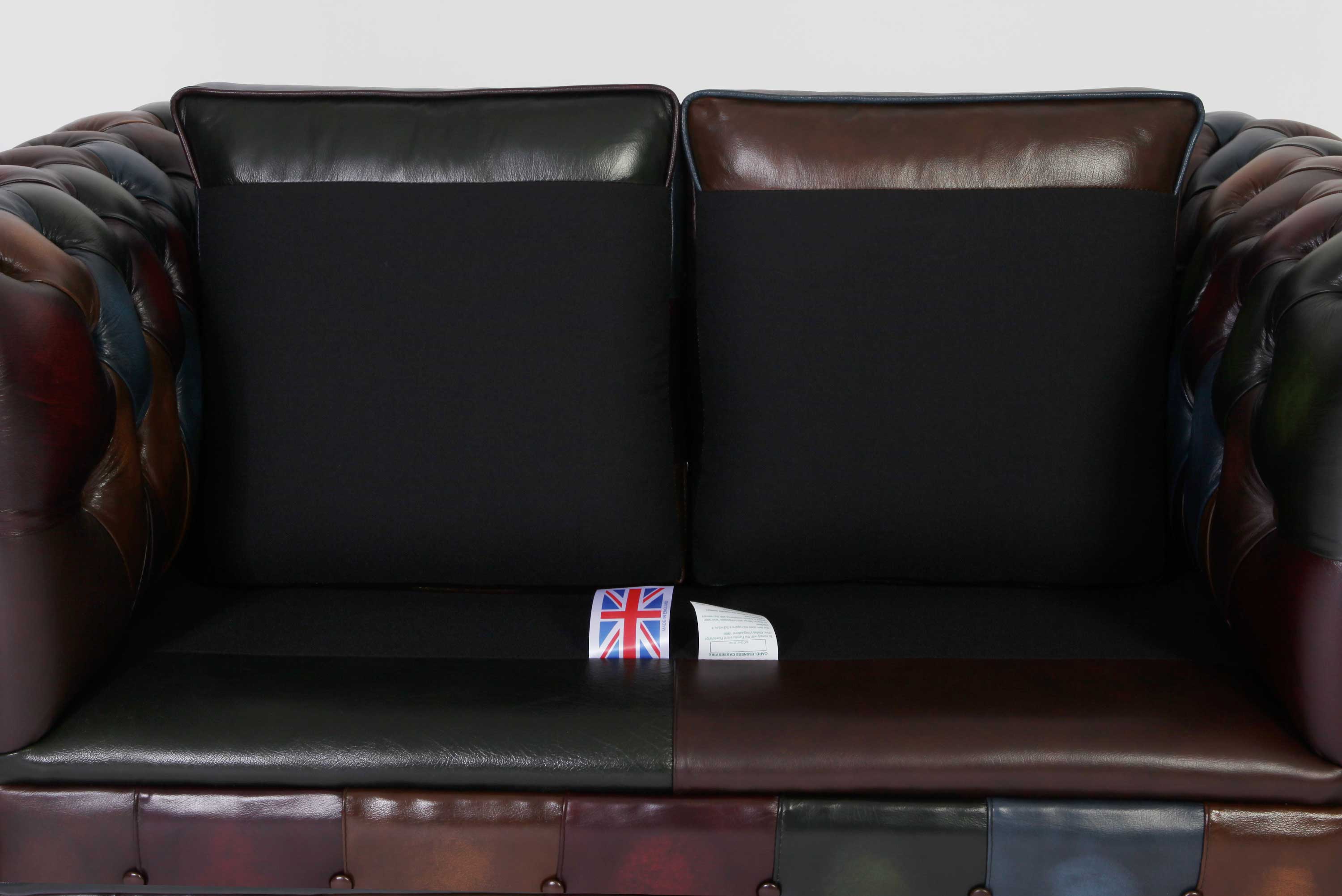 Divano 2 posti chesterfield club nuovo originale inglese harlequin patchwork