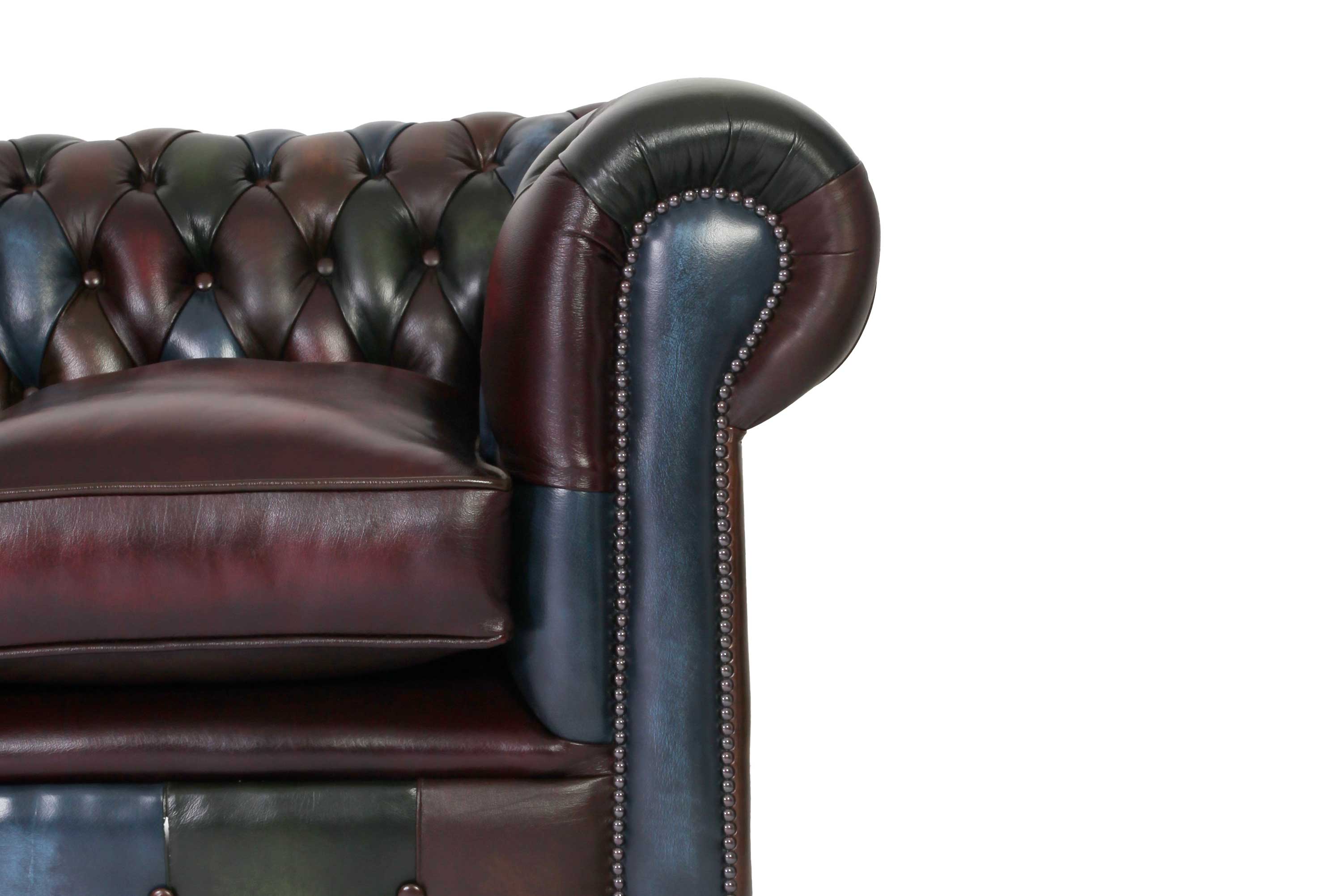 Divano 3 posti chesterfield club nuovo originale inglese harlequin patchwork