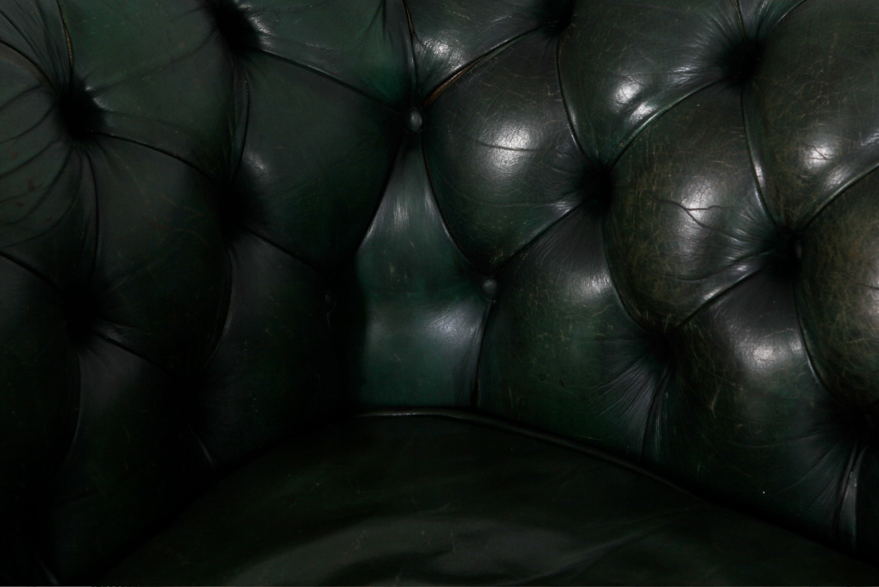 Divano 2 posti chesterfield club antico inglese originale verde