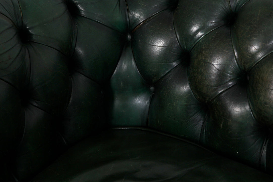 Divano 2 posti chesterfield club antico inglese originale verde