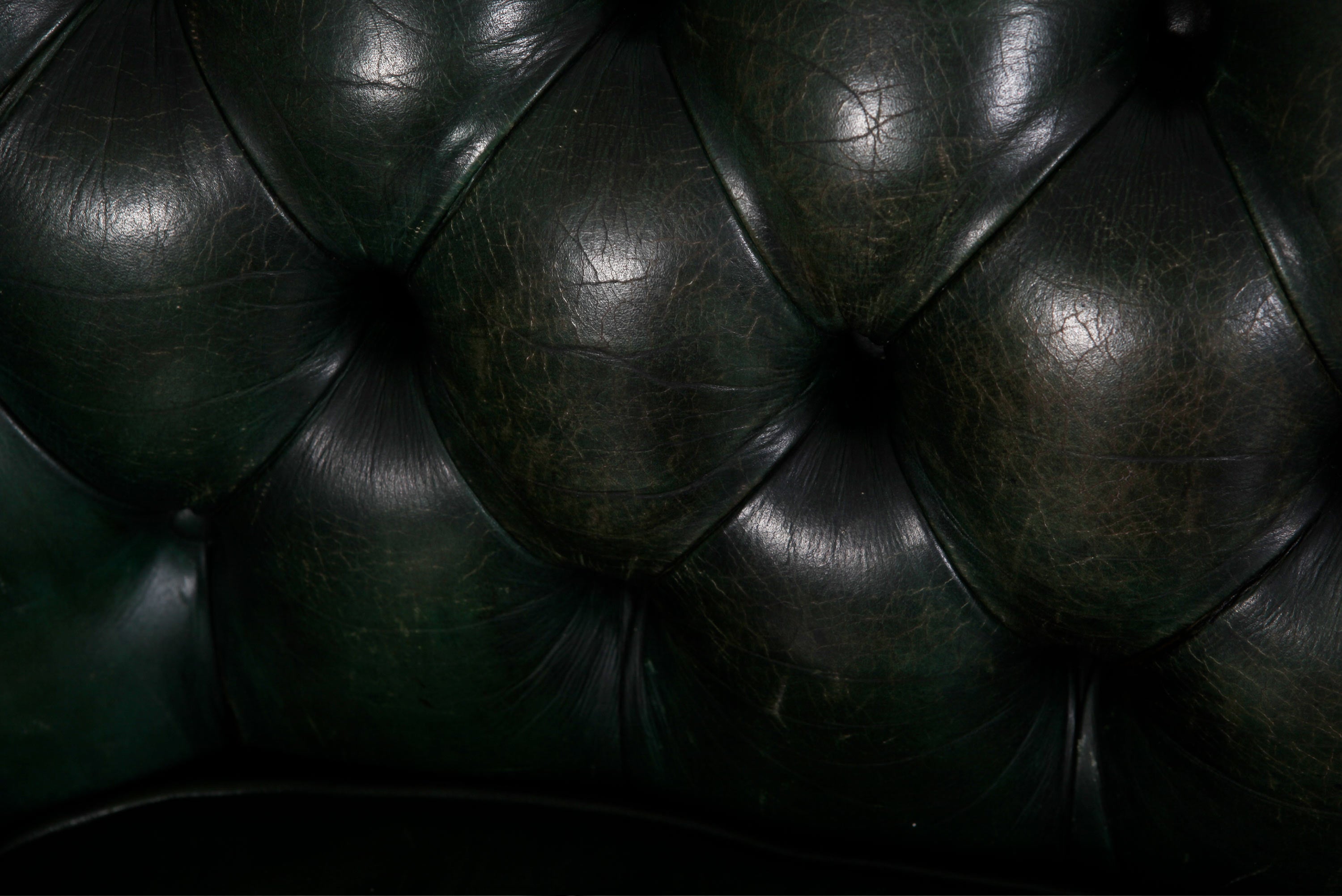 Divano 2 posti chesterfield club antico inglese originale verde