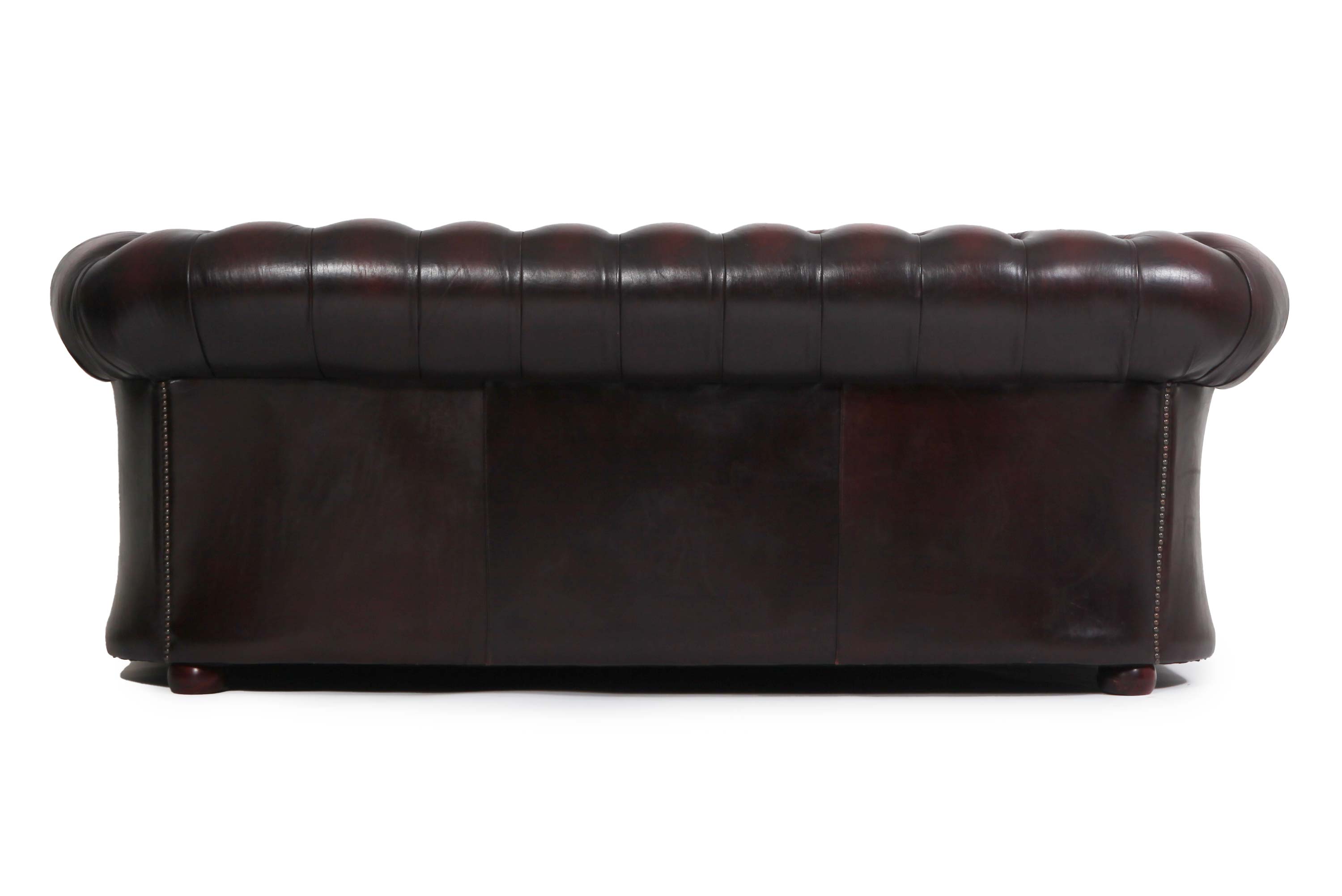 Divano 3 posti chesterfield club vintage inglese originale rosso bordeaux
