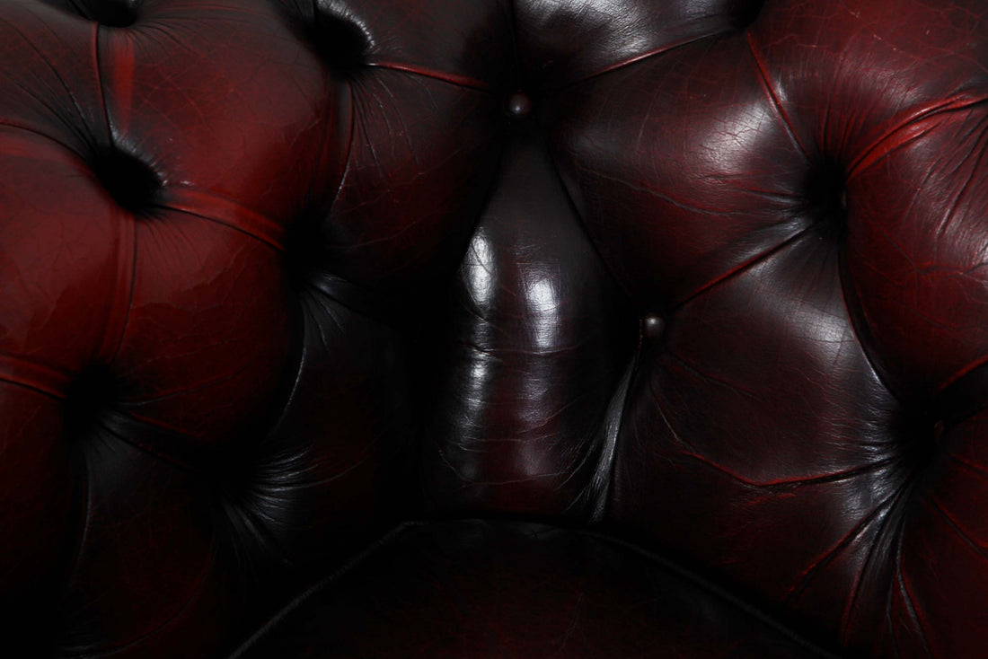 Divano 3 posti chesterfield club vintage inglese originale rosso bordeaux