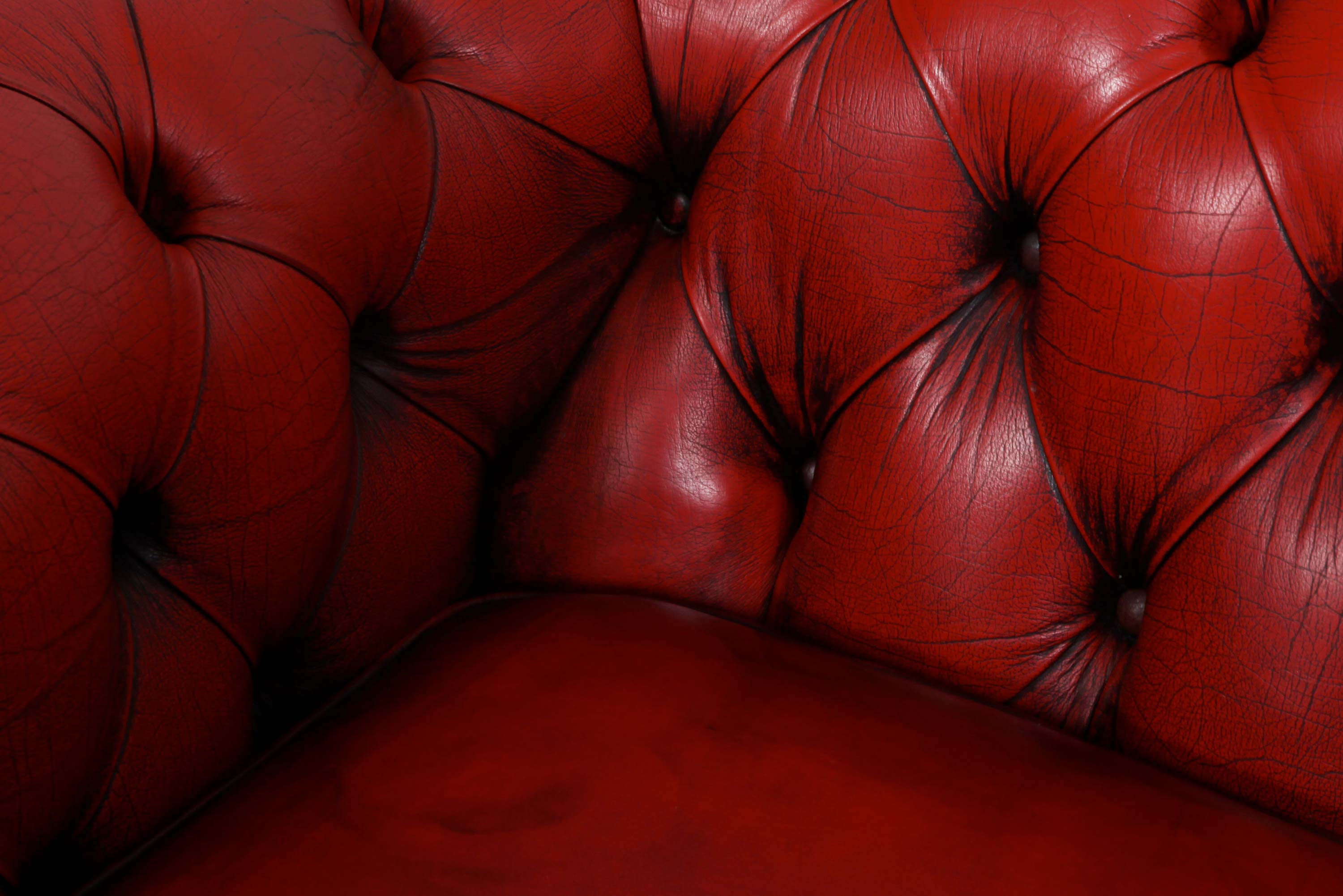 Divano 2 posti chesterfield club vintage inglese originale rosso bordeaux