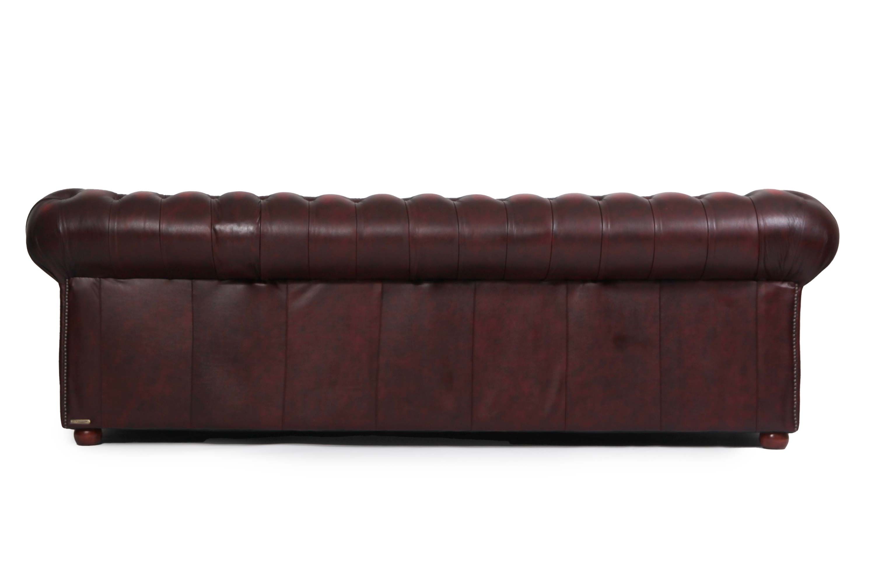 Divano 4 posti chesterfield club vintage inglese originale rosso bordeaux