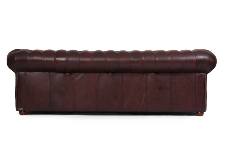 Divano 4 posti chesterfield club vintage inglese originale rosso bordeaux