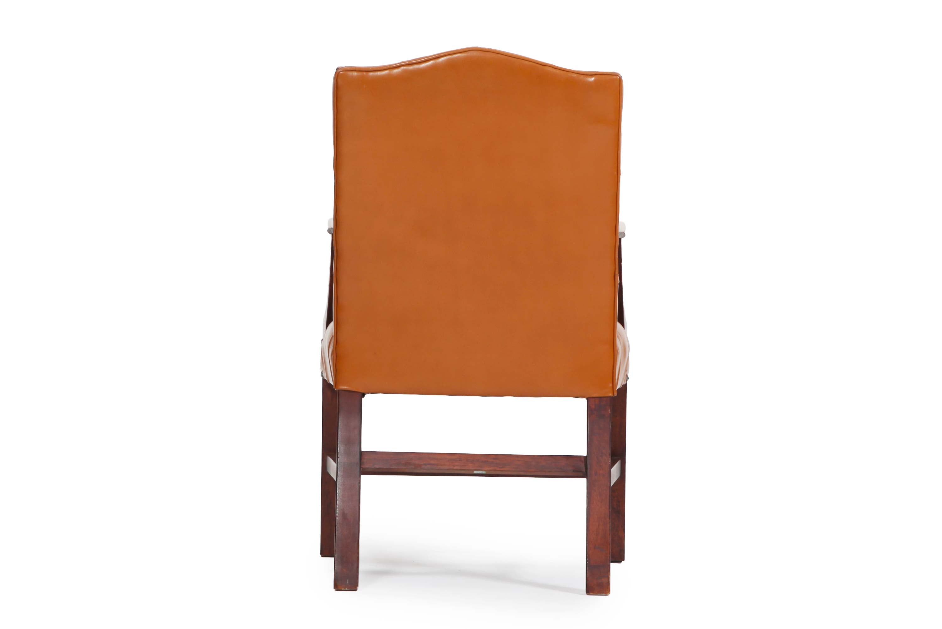 Coppia di poltrone chesterfield Director vintage inglese tabacco