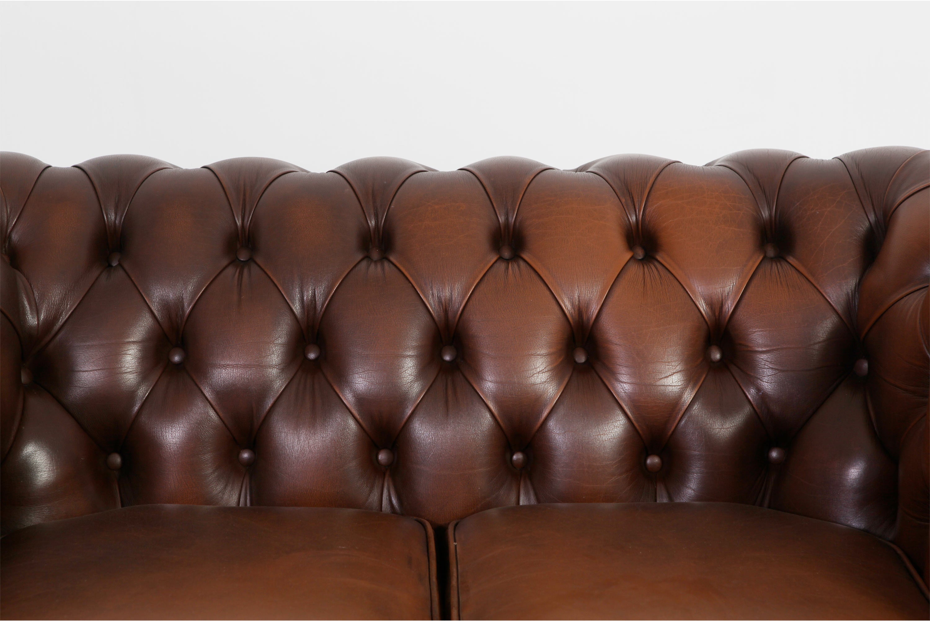 Divano 2 posti chesterfield club vintage inglese originale  marrone