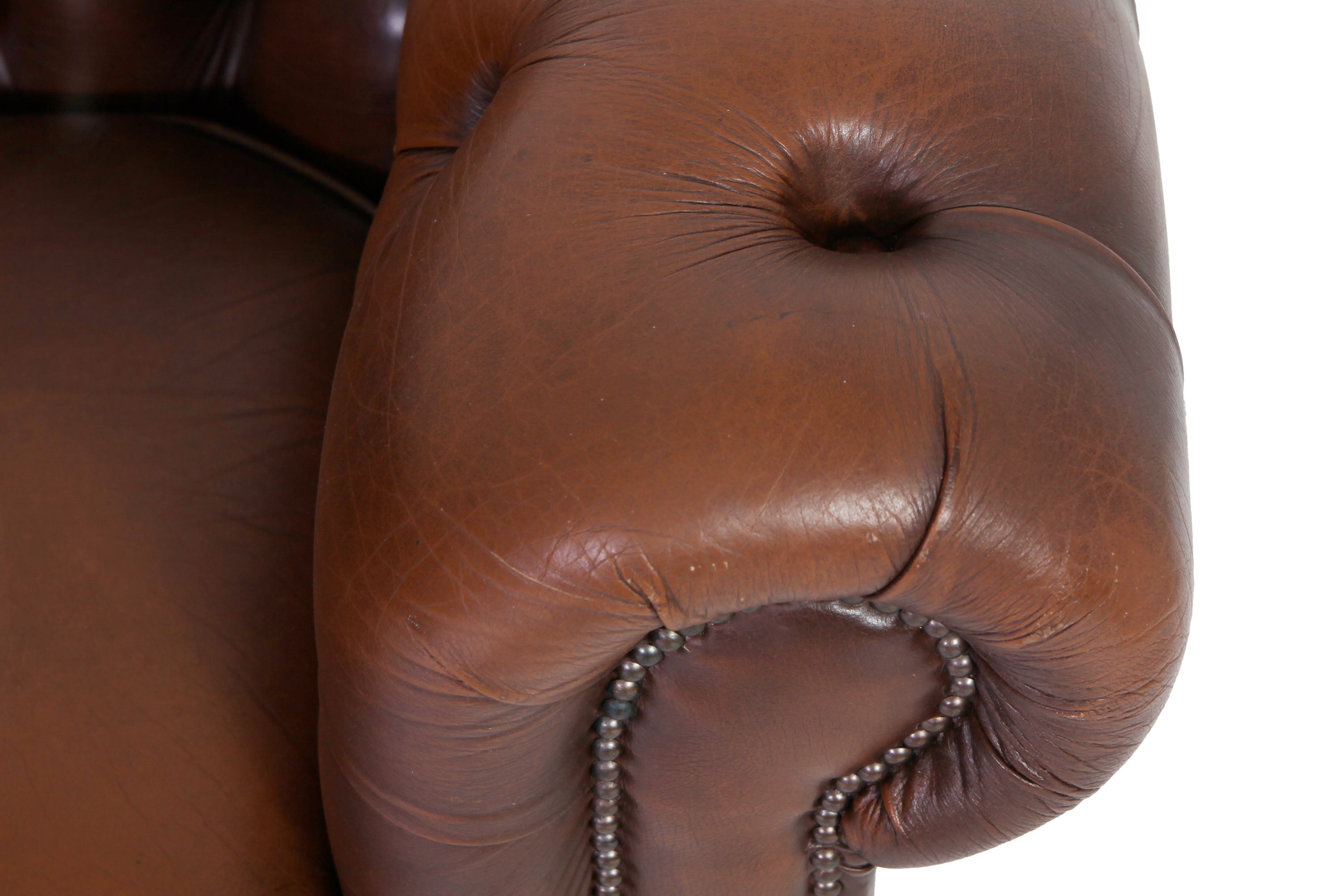 Divano 2 posti chesterfield club vintage inglese originale  marrone