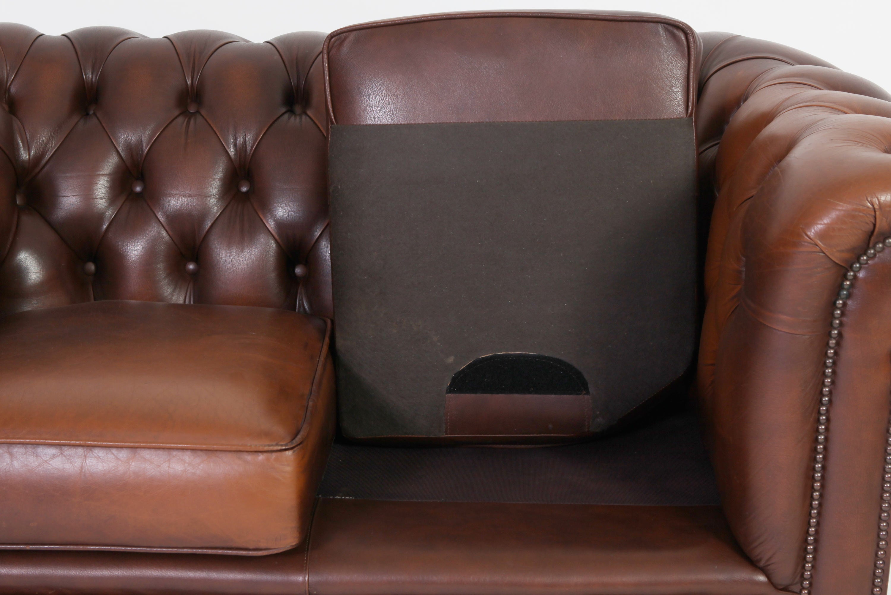 Divano 2 posti chesterfield club vintage inglese originale  marrone