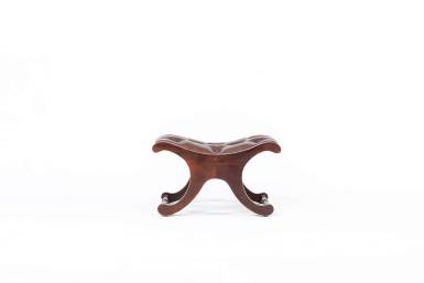 Poggiapiedi chesterfield a forbice inglese originale marrone