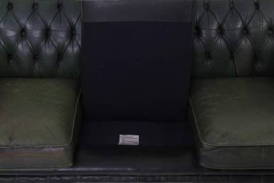 Divano chesterfield club 3 posti vintage originale verde