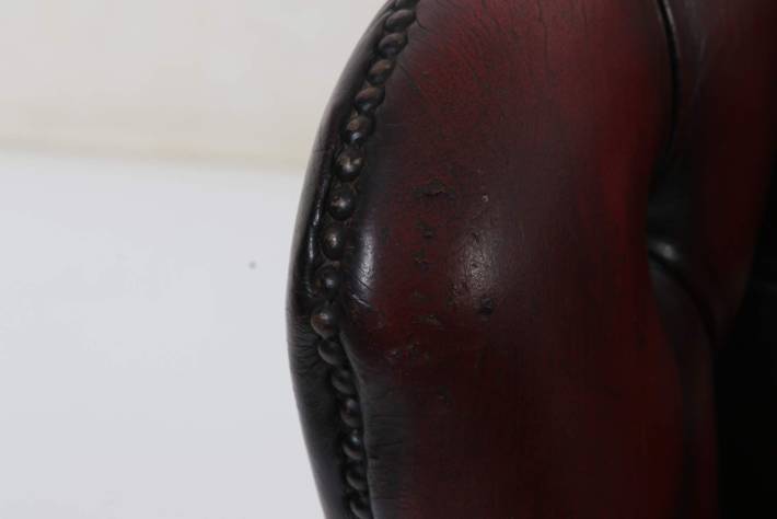 Poltrona chesterfield bergere vintage inglese originale bordeaux