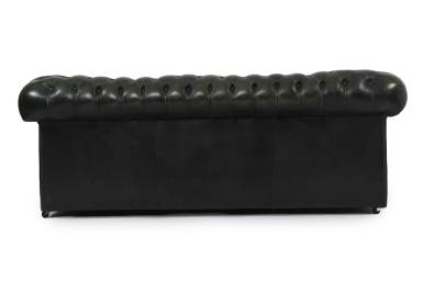 Divano chesterfield club 3 posti vintage originale verde