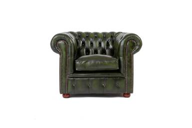 Poltrona chesterfield club nuova originale inglese verde