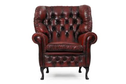 Poltrona chesterfield bergere vintage inglese originale bordeaux 