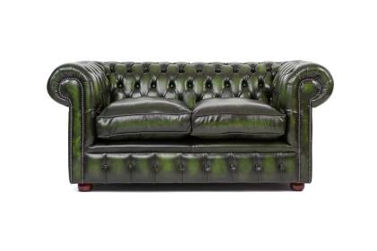 Divano chesterfield club nuovo originale inglese 2 posti verde  