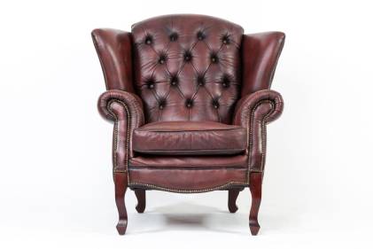 Poltrona chesterfield bergere inglese originale vintage bordeaux 